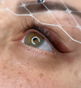 Bild von einem Auge mit angepassten Wimpern.